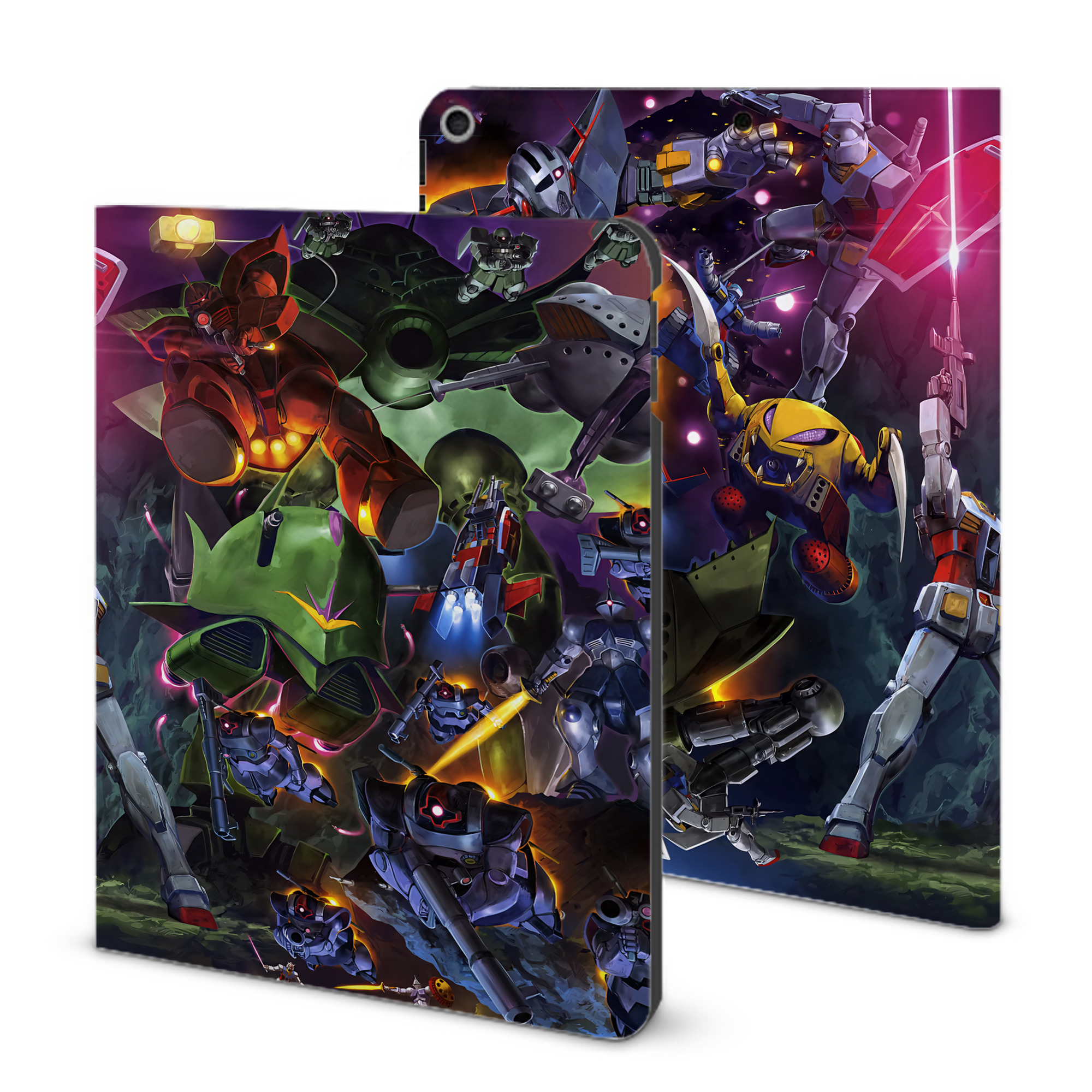（画像用） 機動戦士ガンダム Mobile Suit Gundam IPad ケース ブック型 PUレザー TPU 耐衝撃 軽量 薄型 ペン収納なし 全面保護 IPad 各モデル対応
